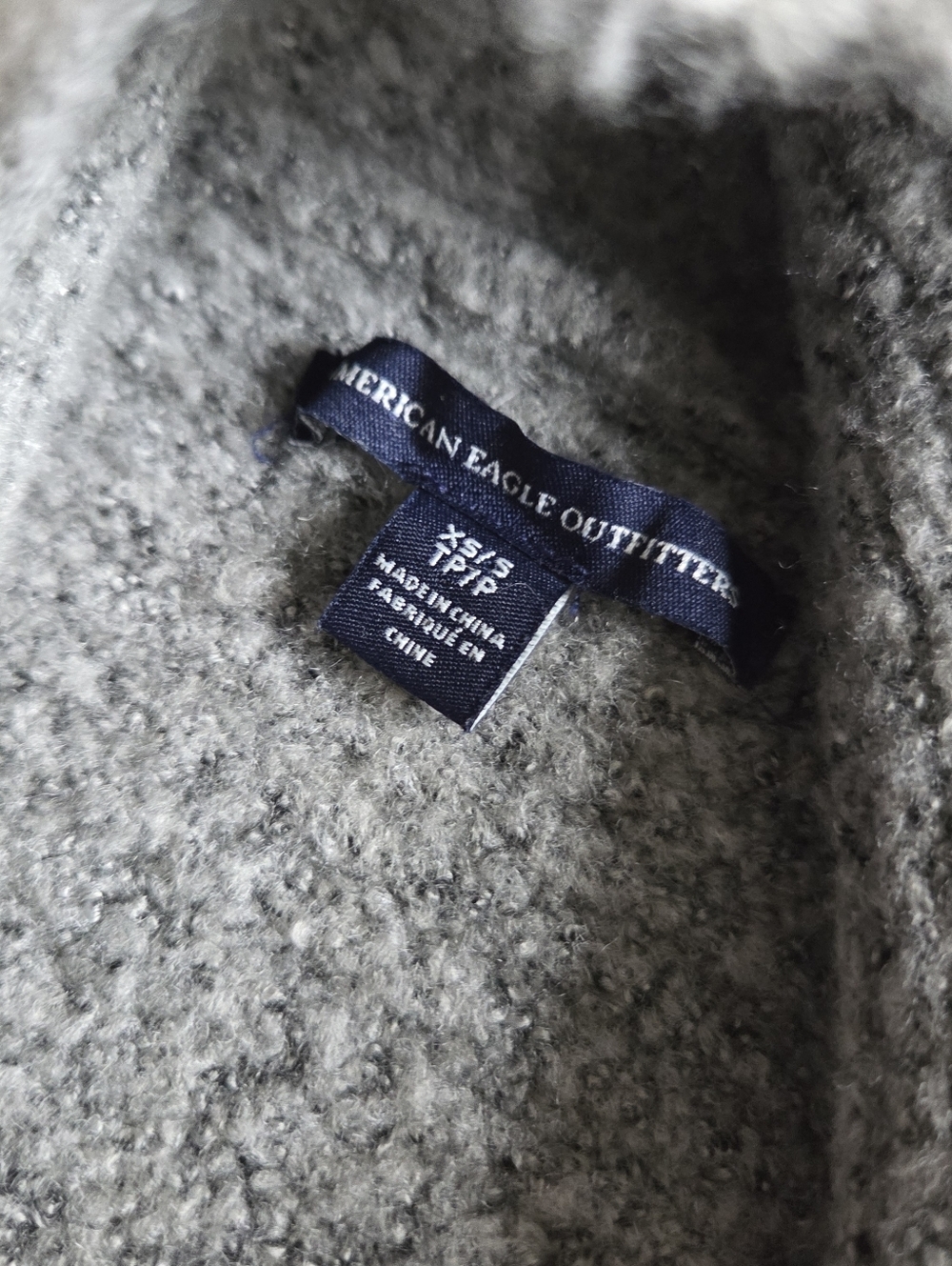 American Eagle Outfitters Open-Front Shawl Collar Cardigan - Gray - Picture 4 of 6